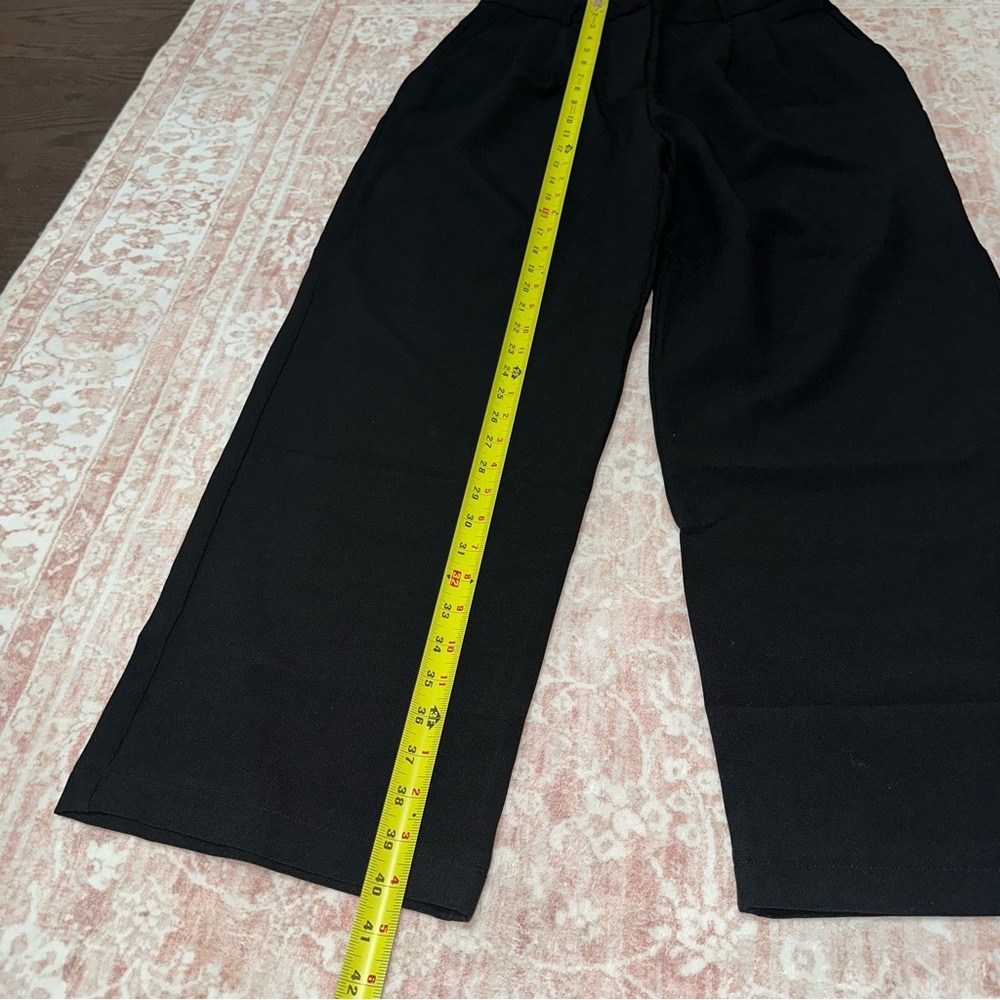 NWT High Waisted Wide Leg Black Dress Pants - Picture 11 of 16